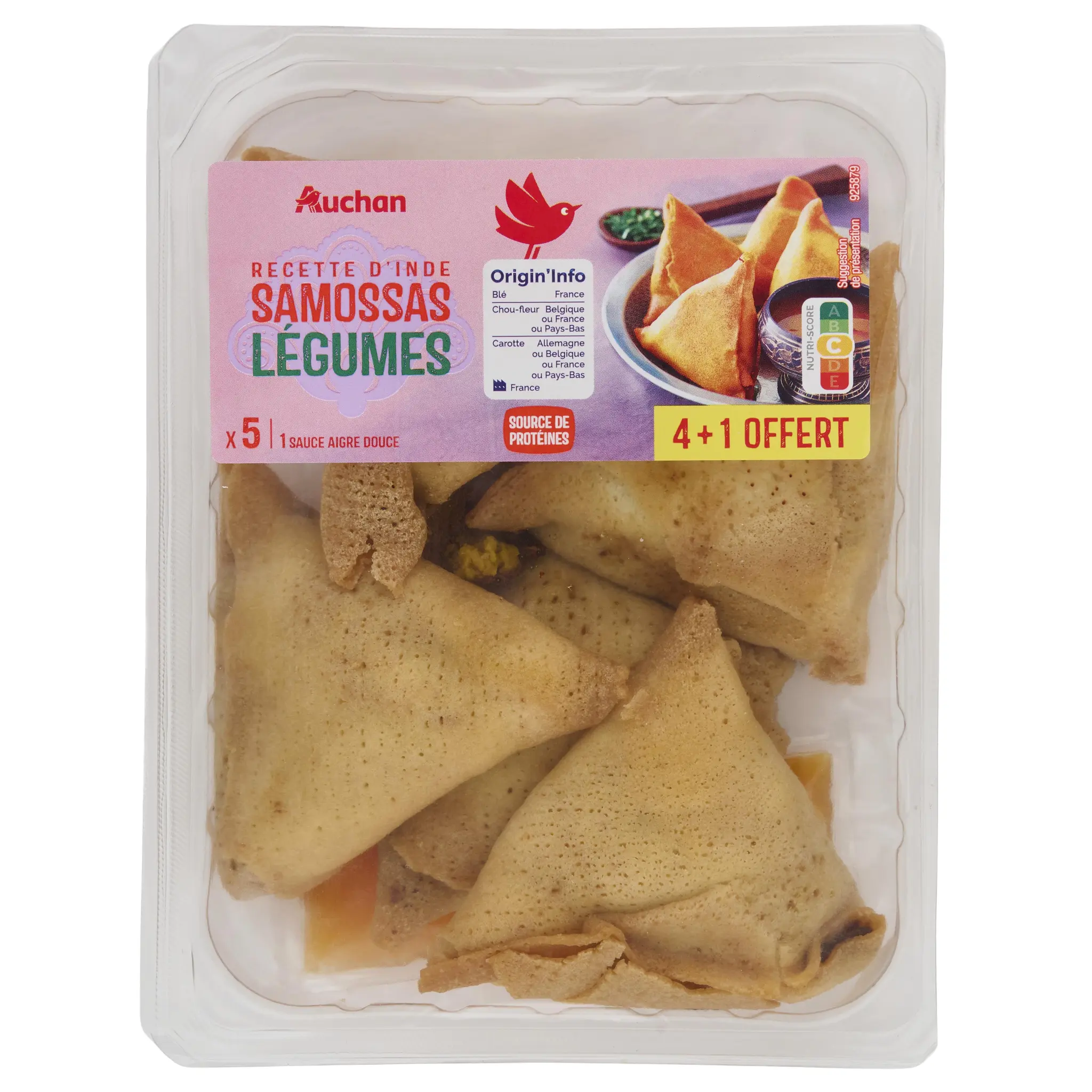 AUCHAN Samossas aux légumes sauce aigre douce