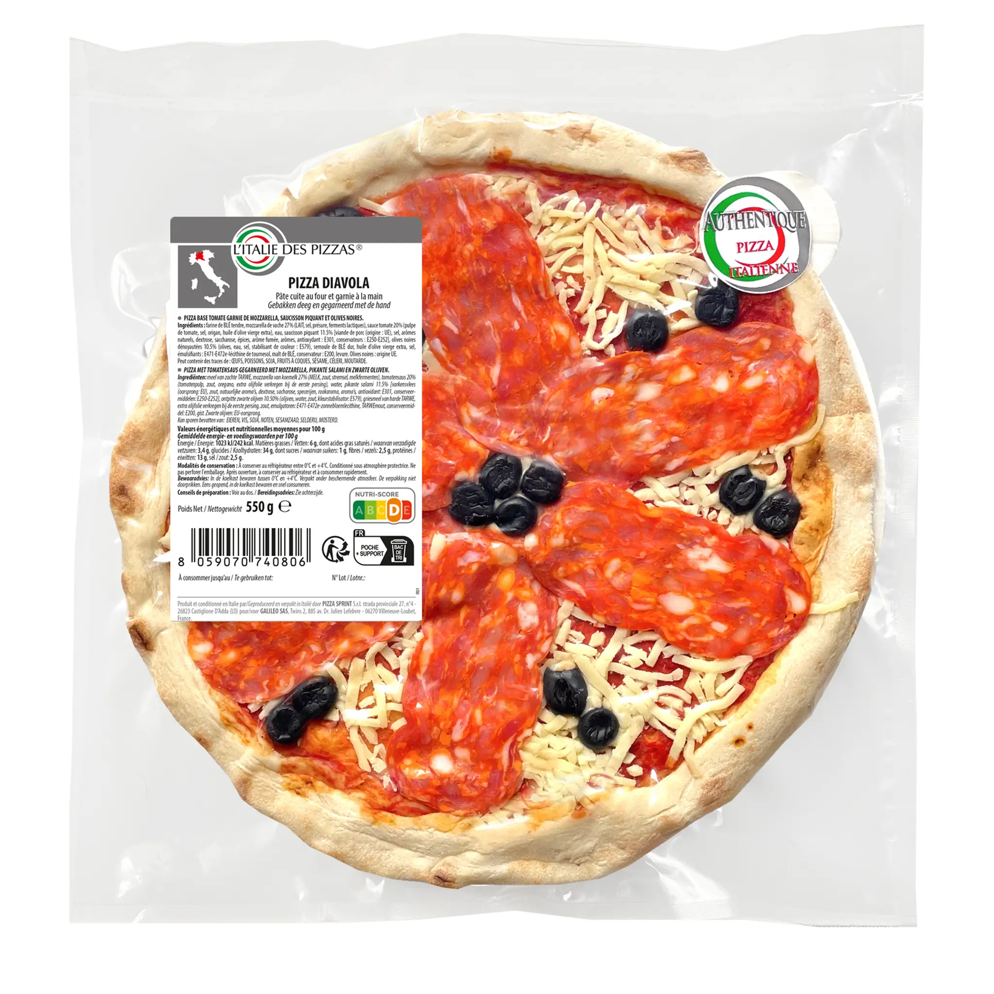L'ITALIE DES PIZZAS Pizza diavola