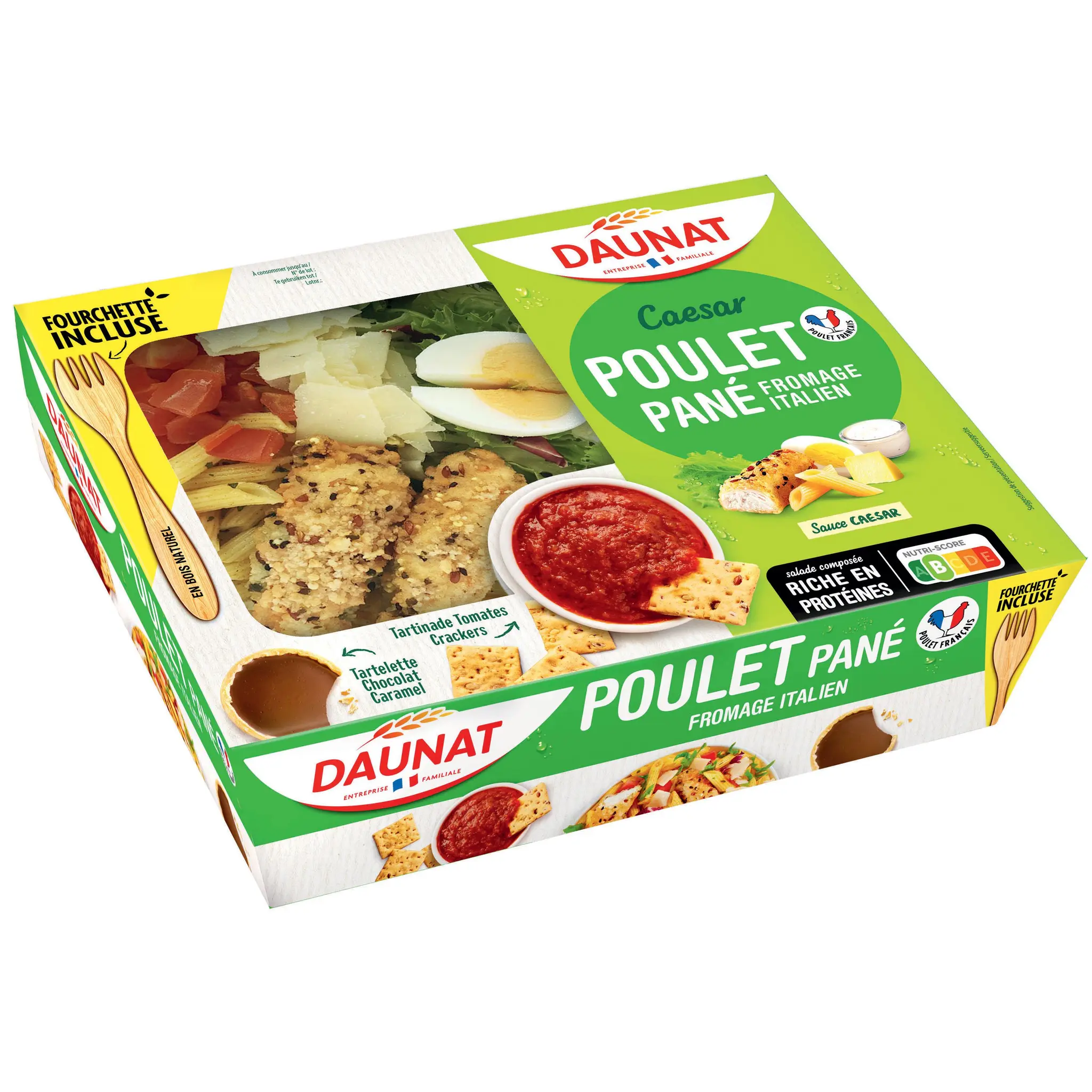 DAUNAT Salade Caesar poulet œuf sauce Caesar