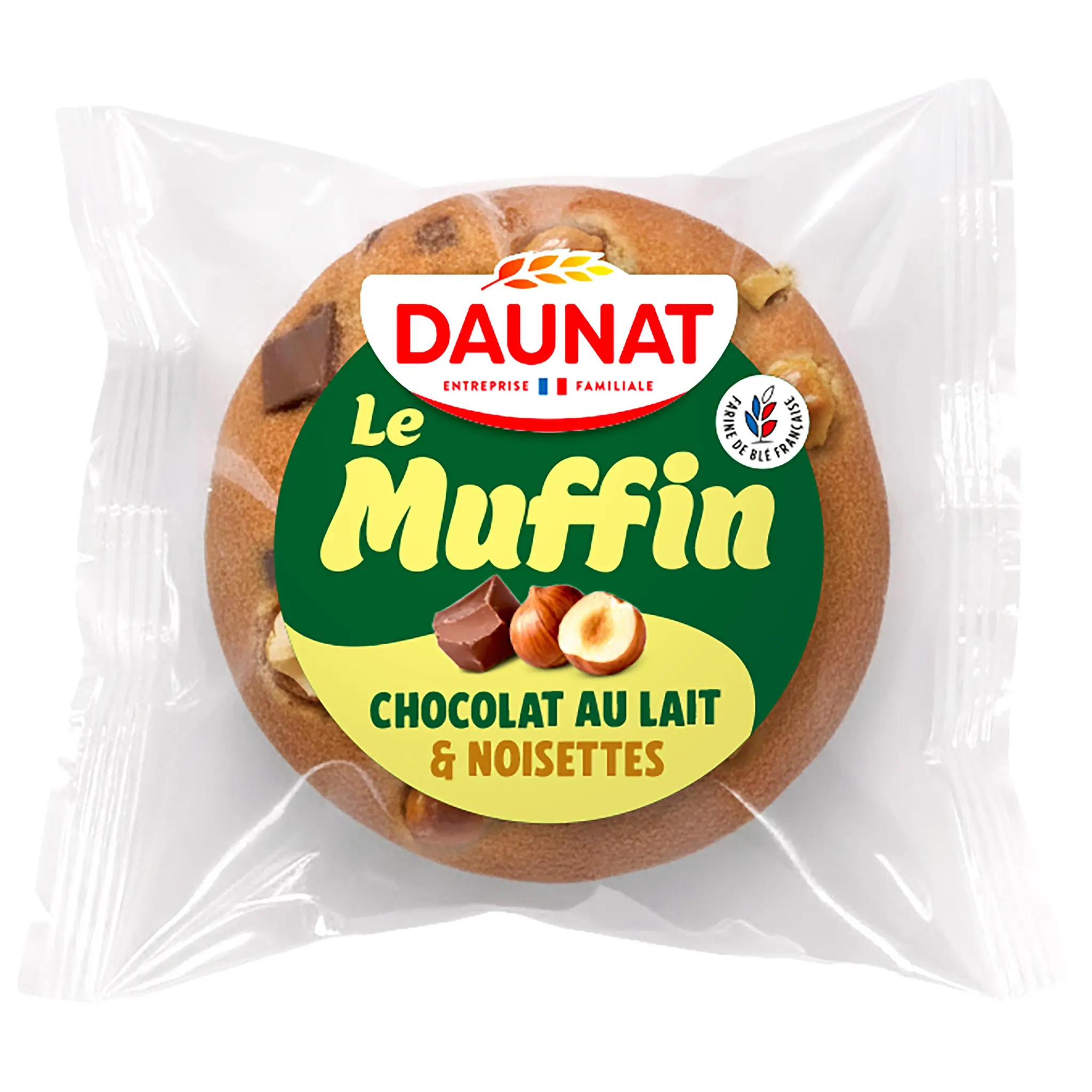DAUNAT Muffin moelleux au chocolat au lait et noisettes