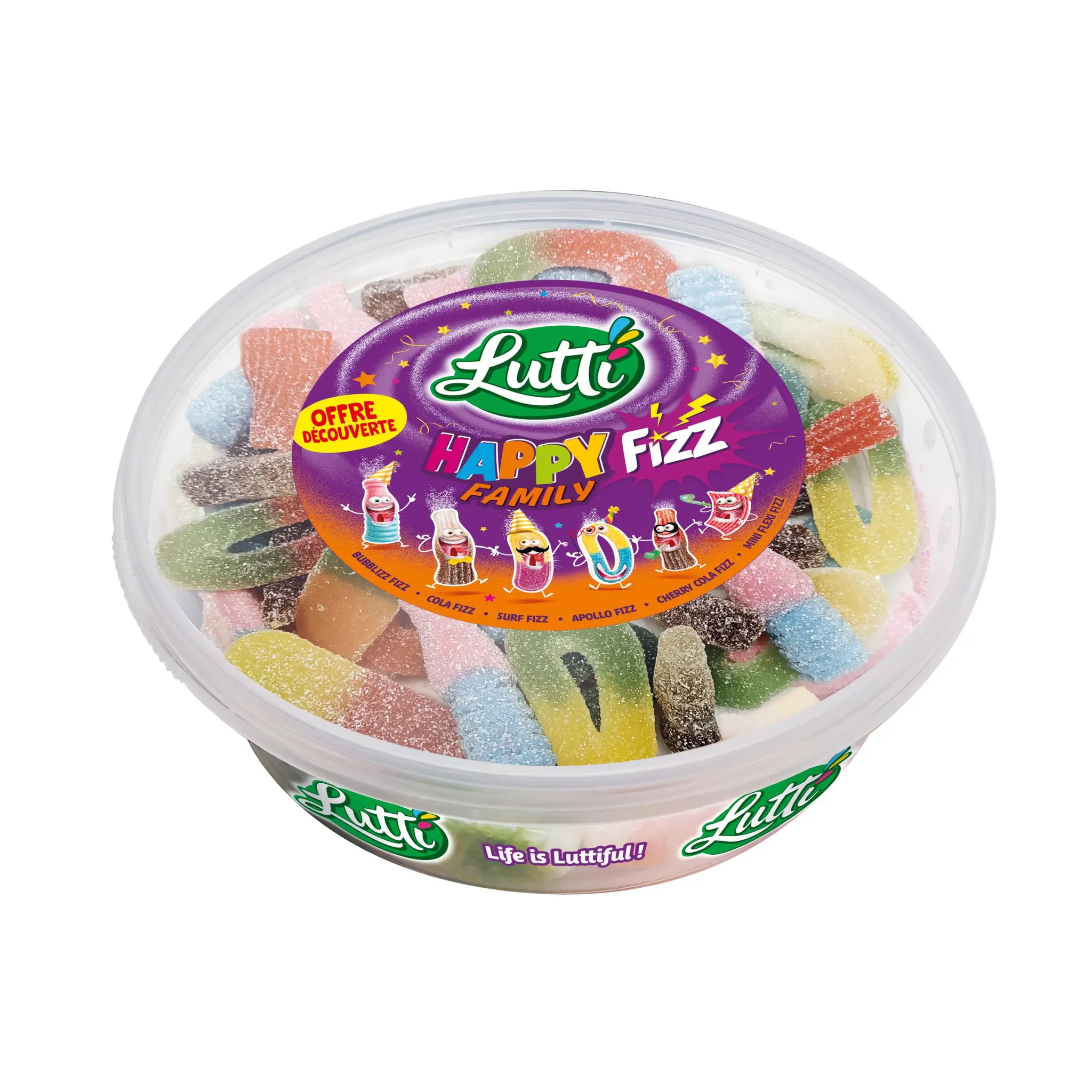 LUTTI Happy Family bonbons gélifiés goût fizz