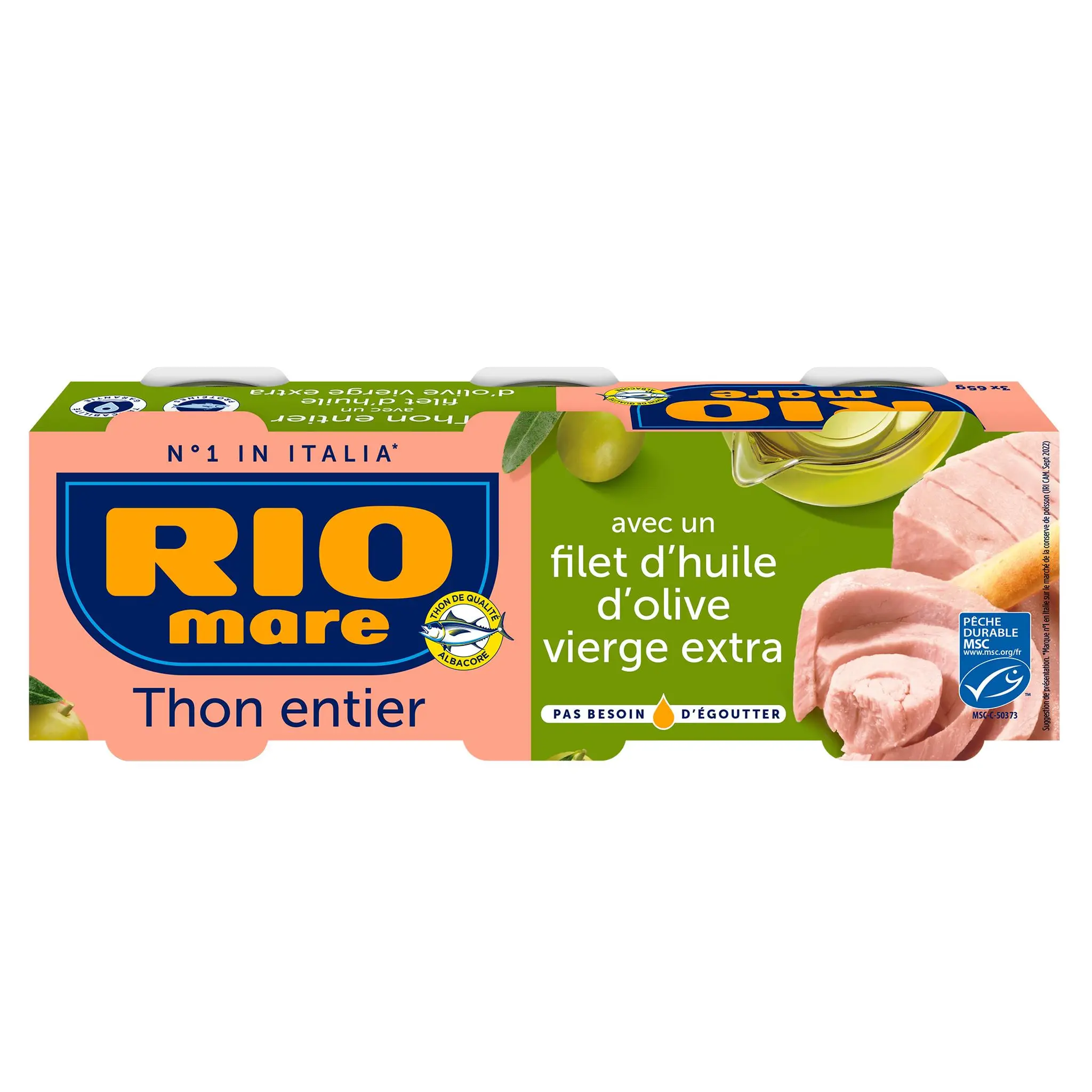 RIO MARE Thon entier à l'huile de l'olive vierge extra