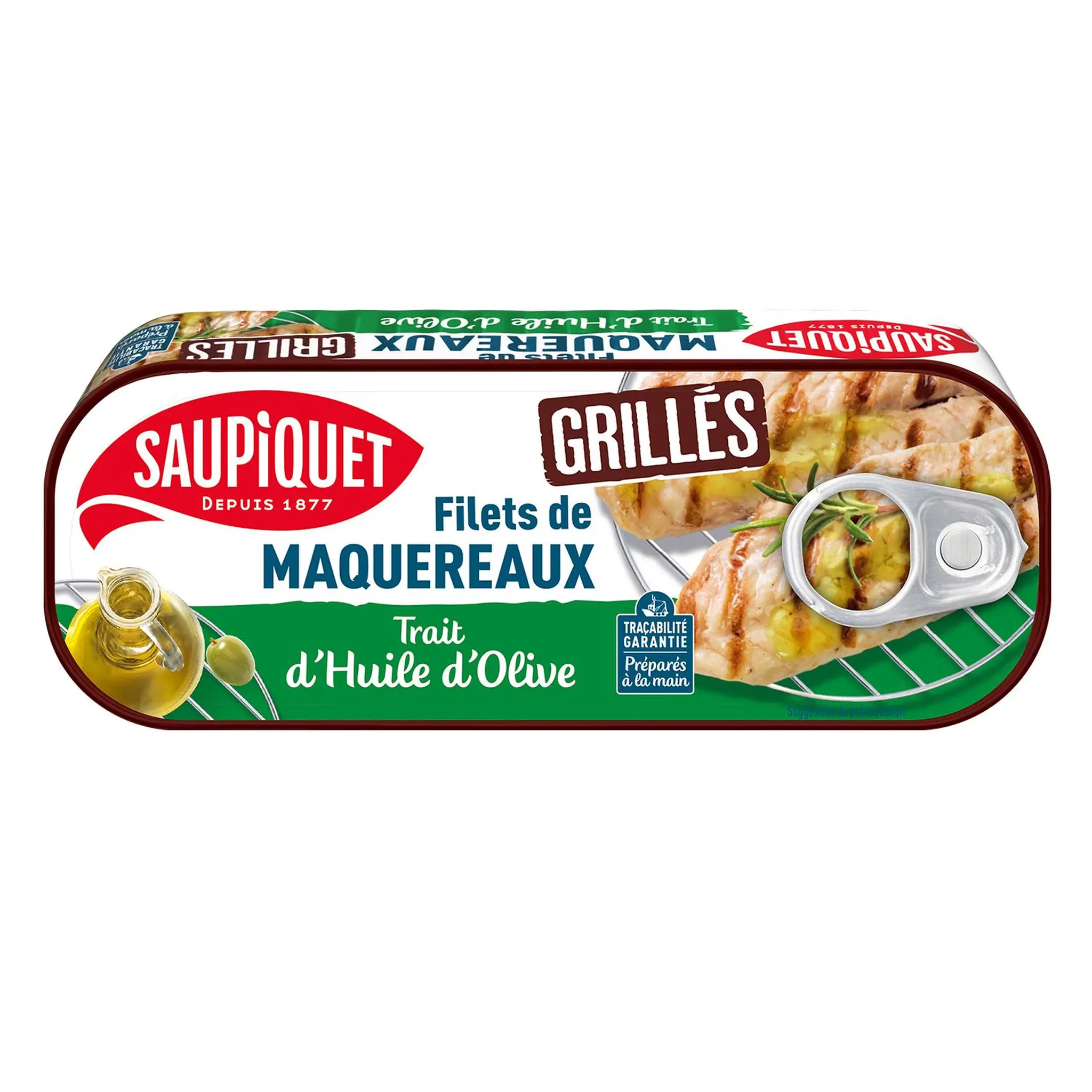 SAUPIQUET Filets de maquereaux grillés trait d'huile d'olive