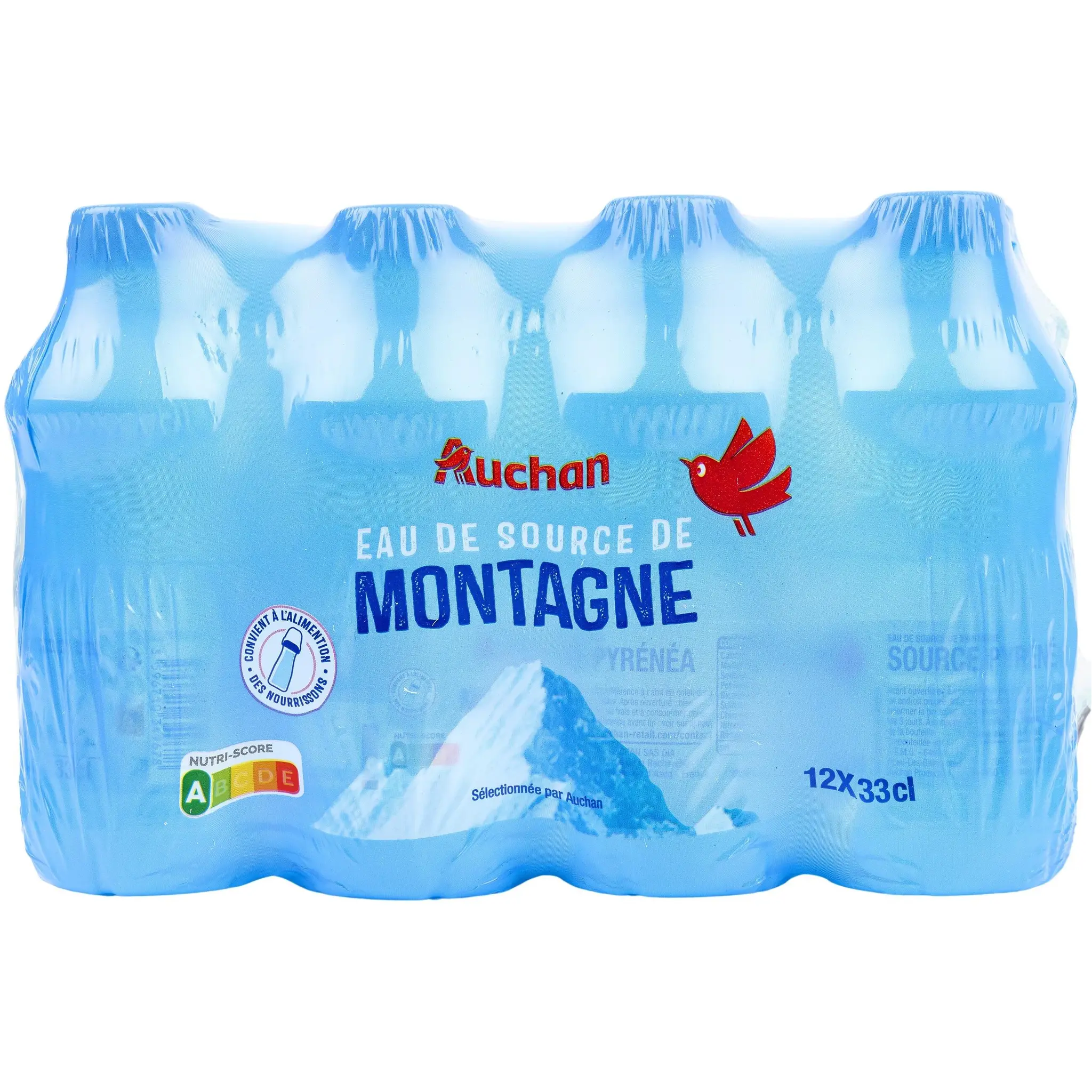 AUCHAN Eau de source de montagne bouteilles