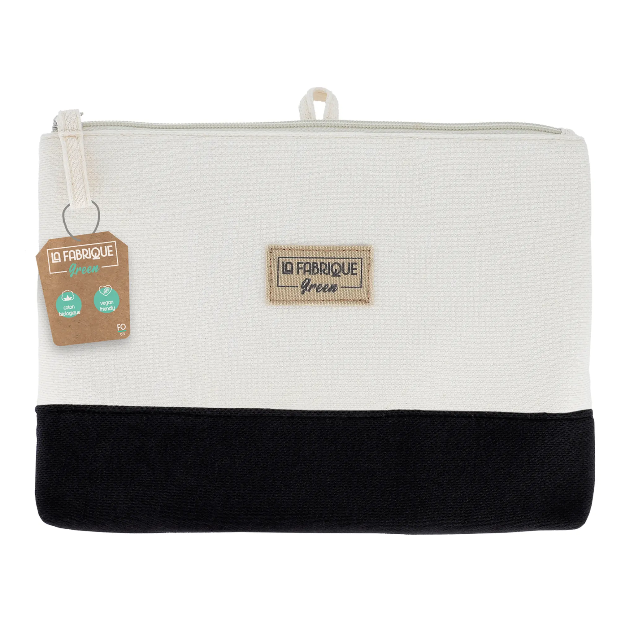 LA FABRIQUE Green trousse trapèze coton