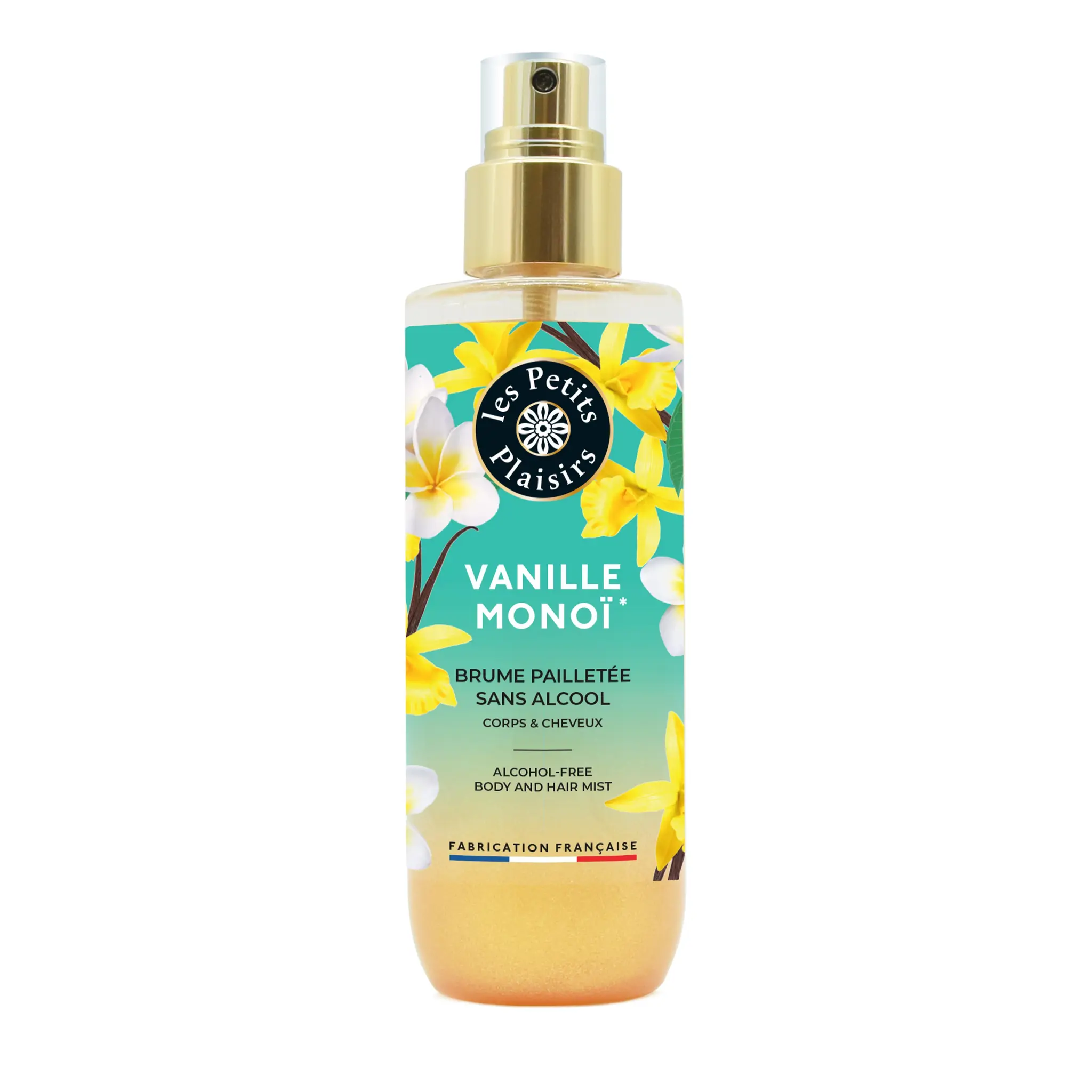 LES PETITS PLAISIRS Brume pailletée corps et cheveux vanille monoï
