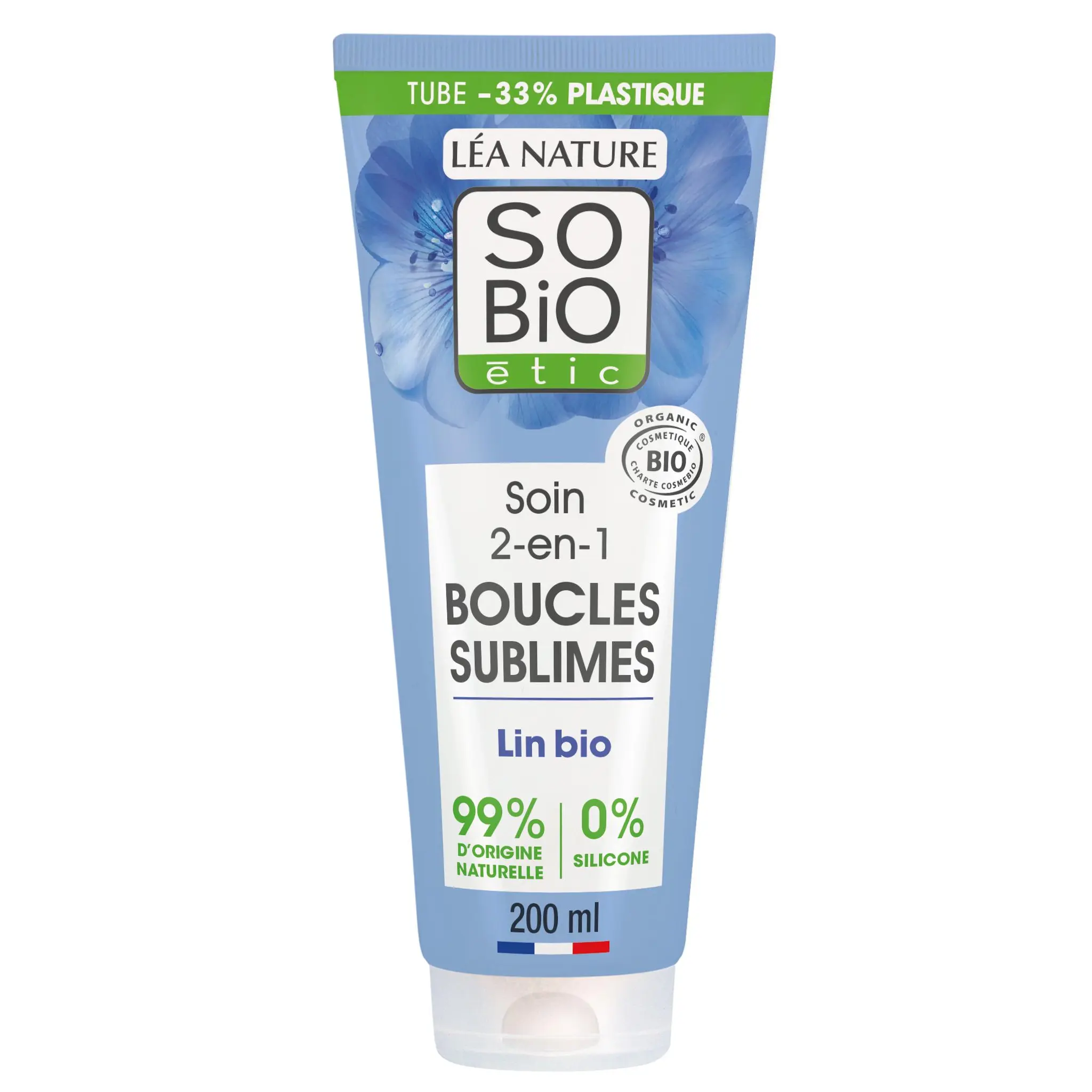 SO BIO ETIC Soin cheveux boucles 2 en 1 lin BIO