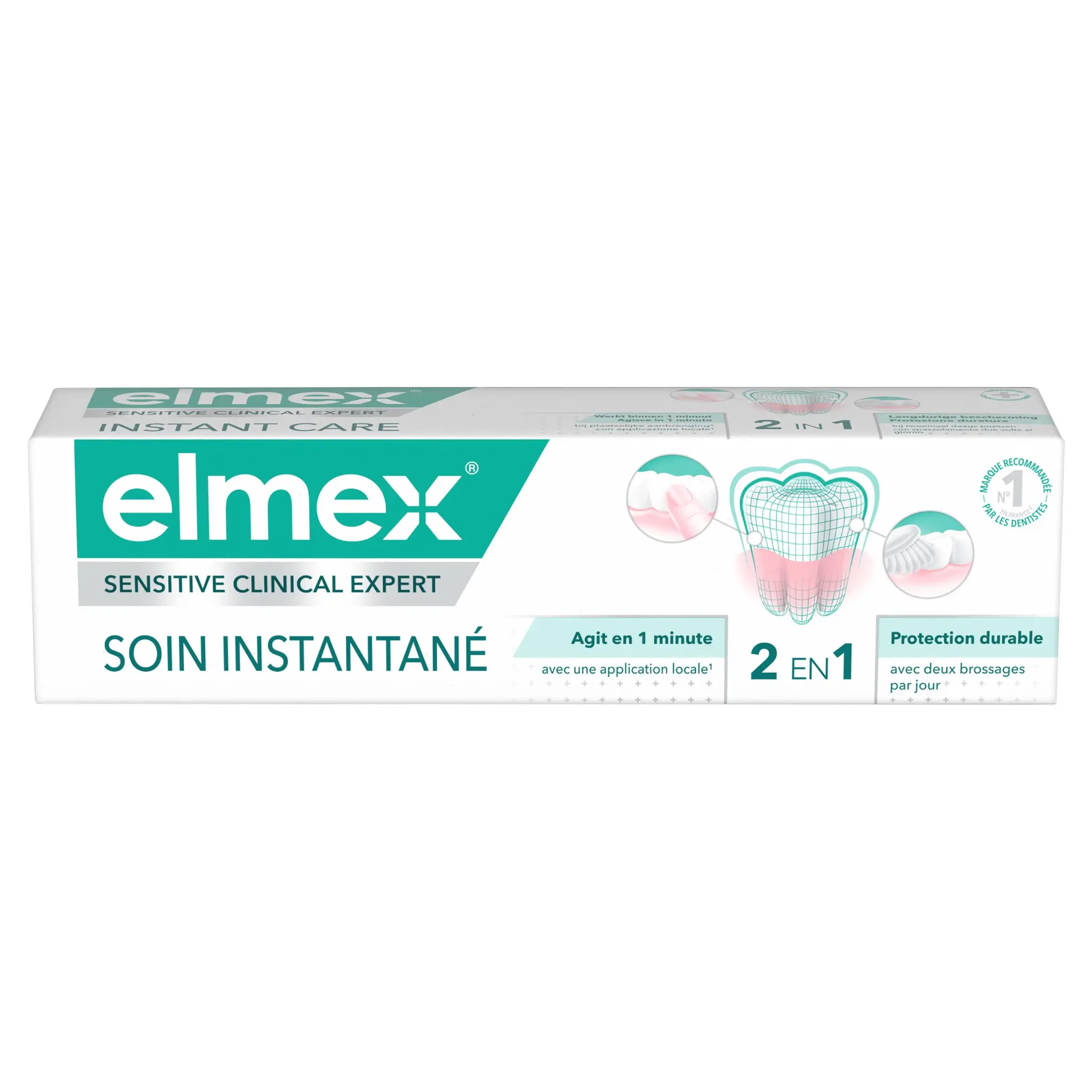 ELMEX Instant care Sensitive Clinical Expert dentifrice protection gencives sensibles