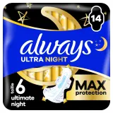 ALWAYS Ultra Night Serviettes hygiéniques nuit taille 6 max protection