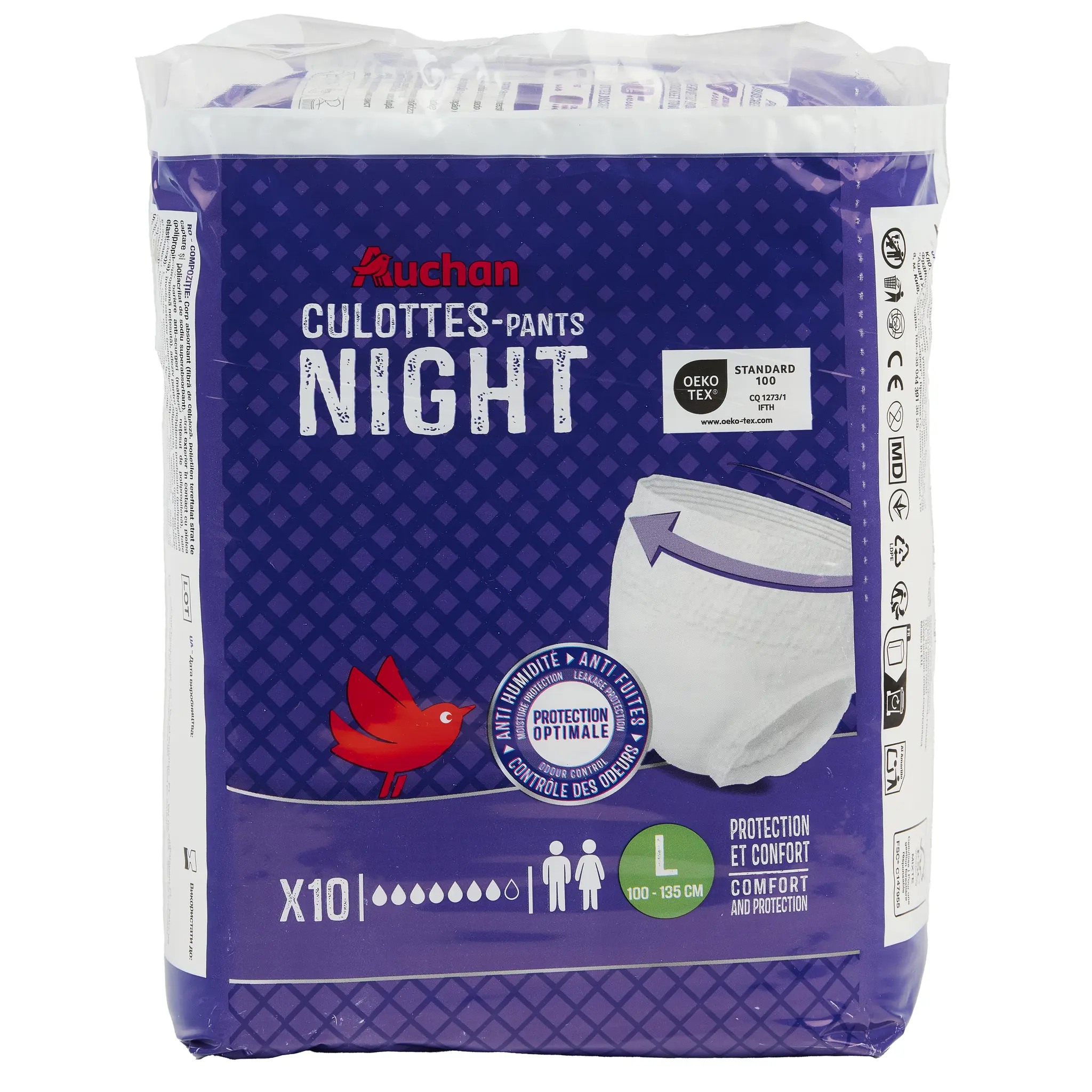 AUCHAN Culottes nuit taille L