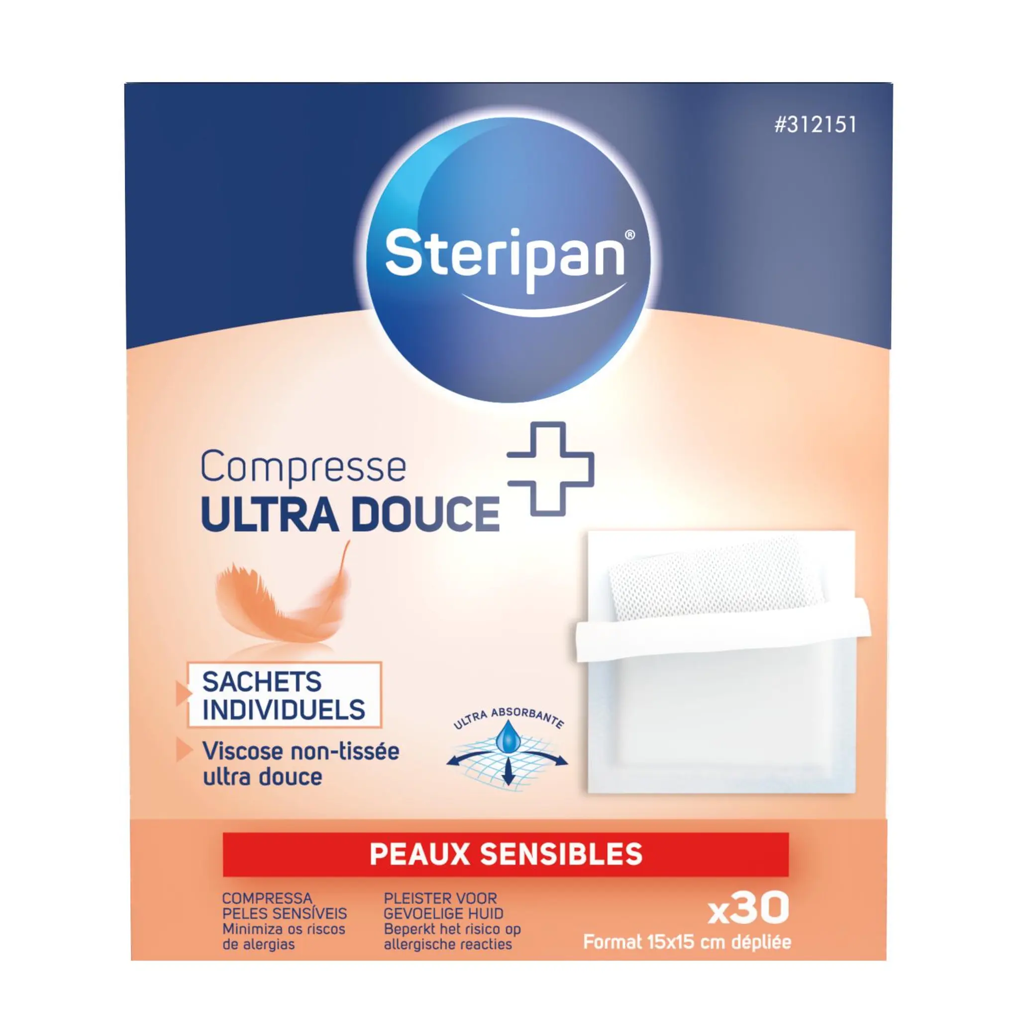 STERIPAN Compresse ultra douce peaux sensibles