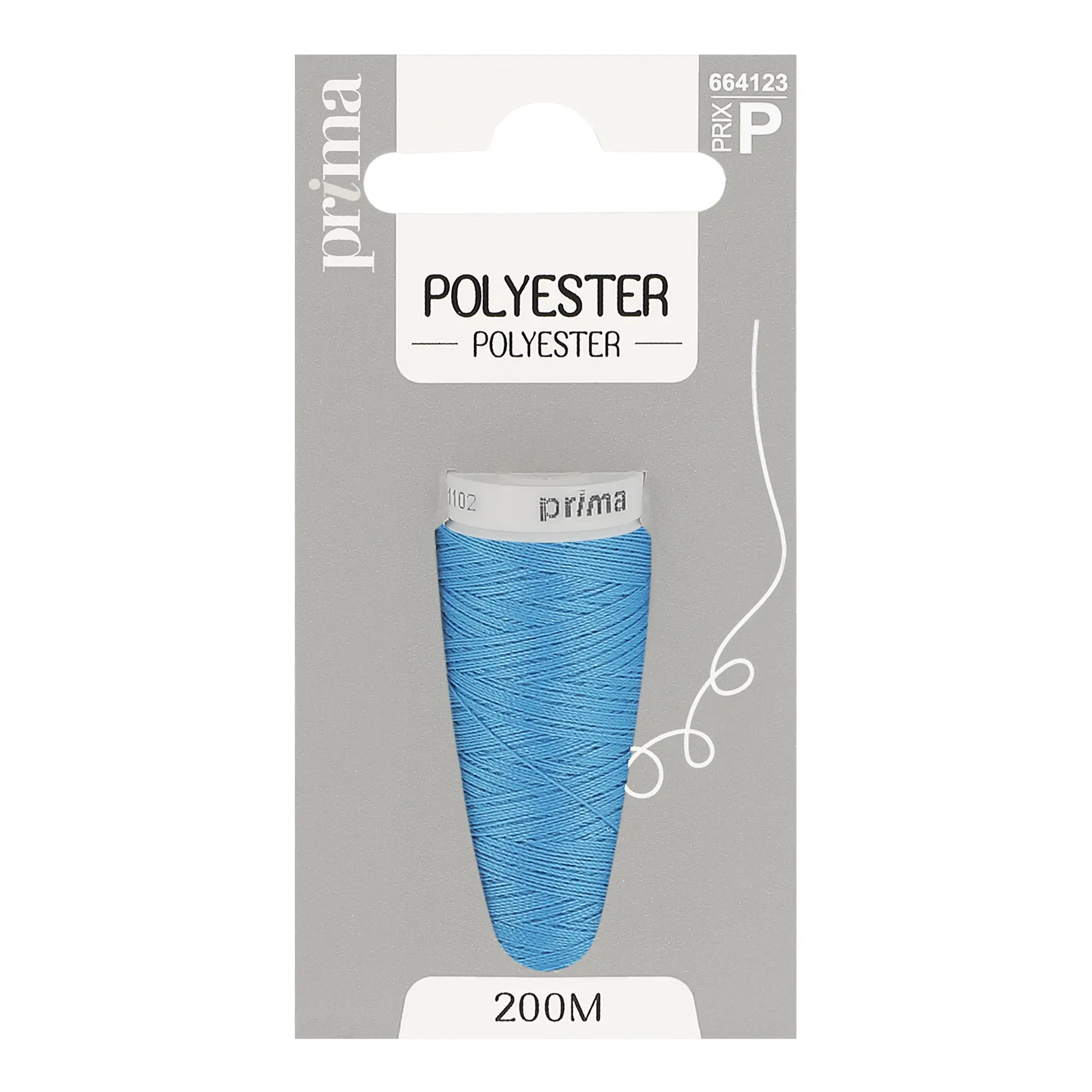 PRIMA Fil polyester bleu 200m