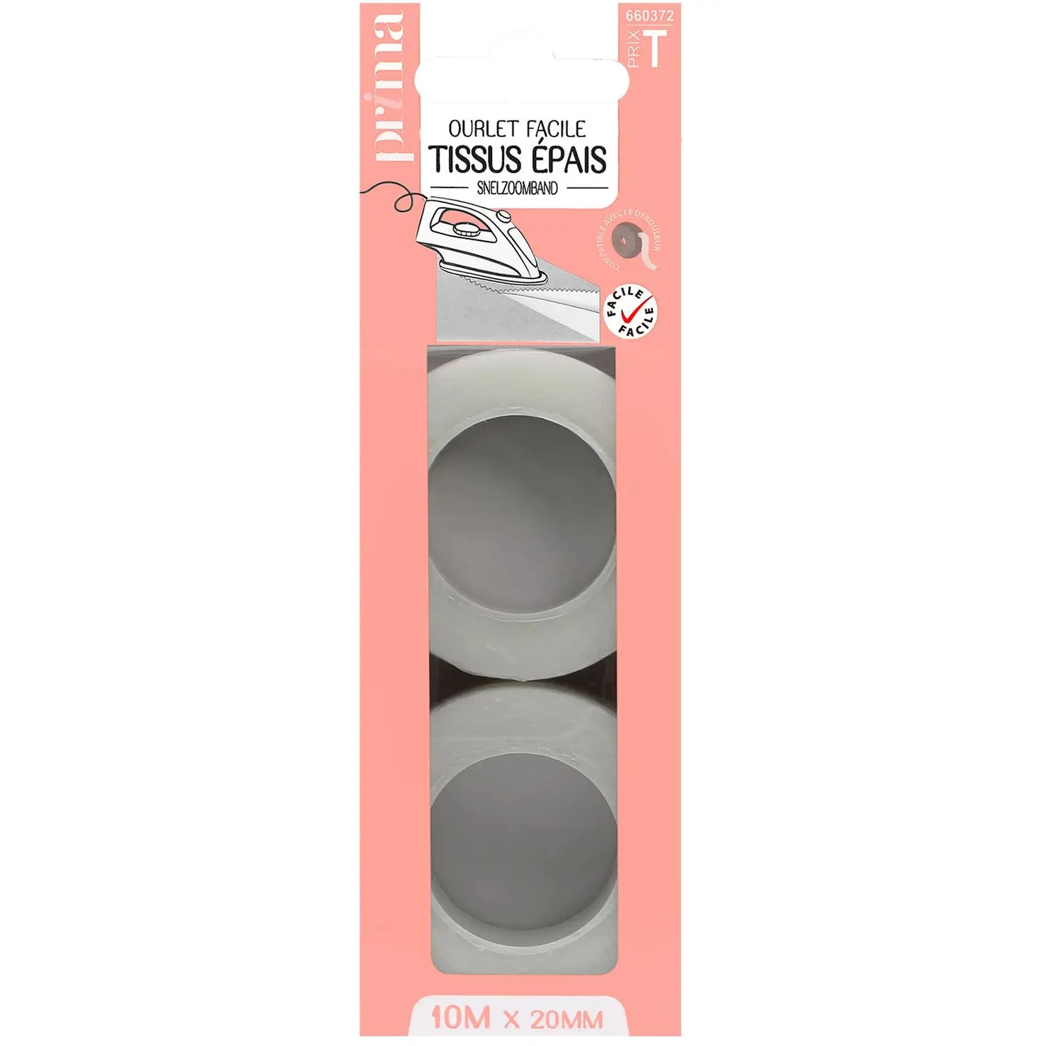 PRIMA Ourlet facile tissus épais 10m x 20mm