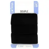 PRIMA Elastique souple noir 1.5m x 20mm