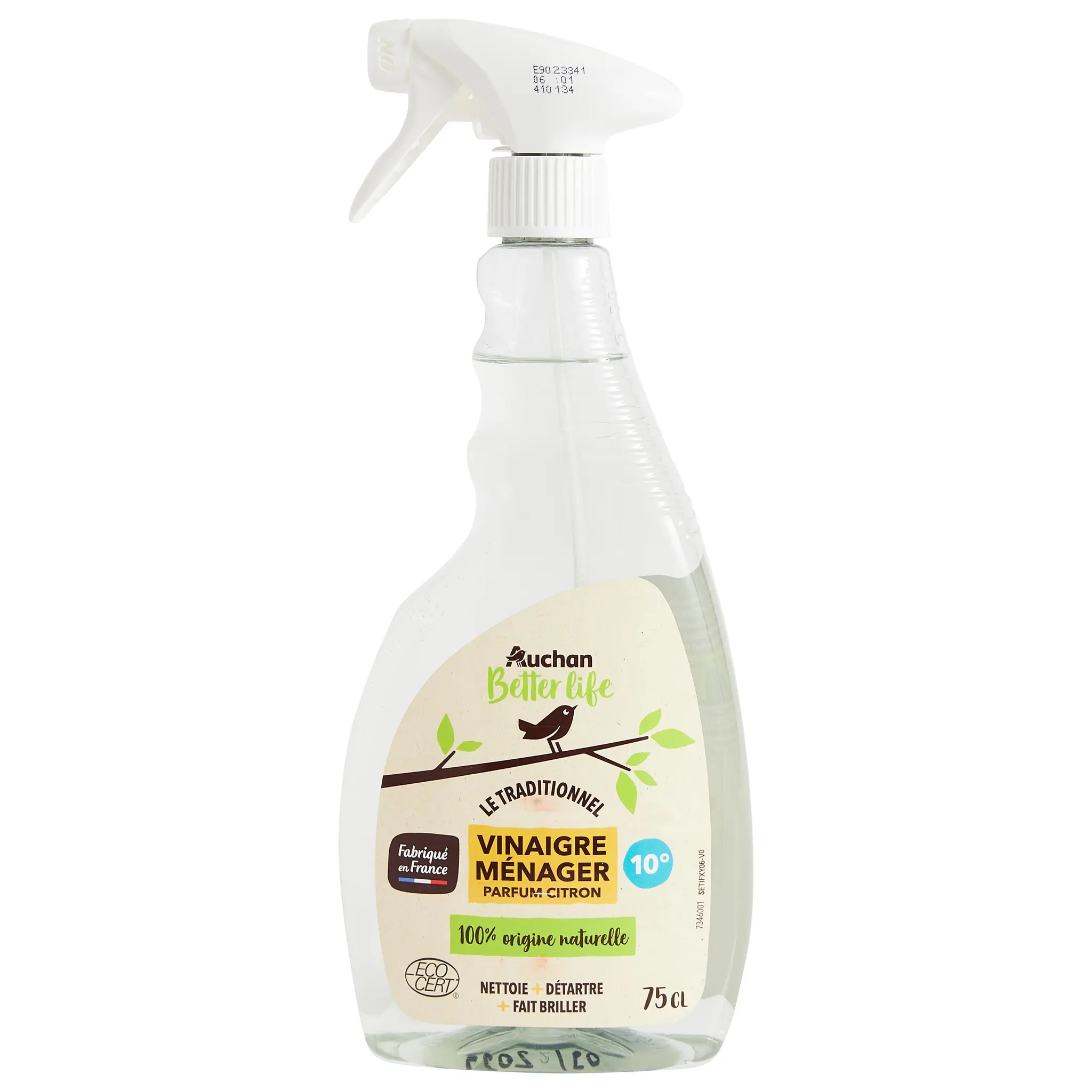 AUCHAN BETTER LIFE Spray vinaigre ménager naturel
