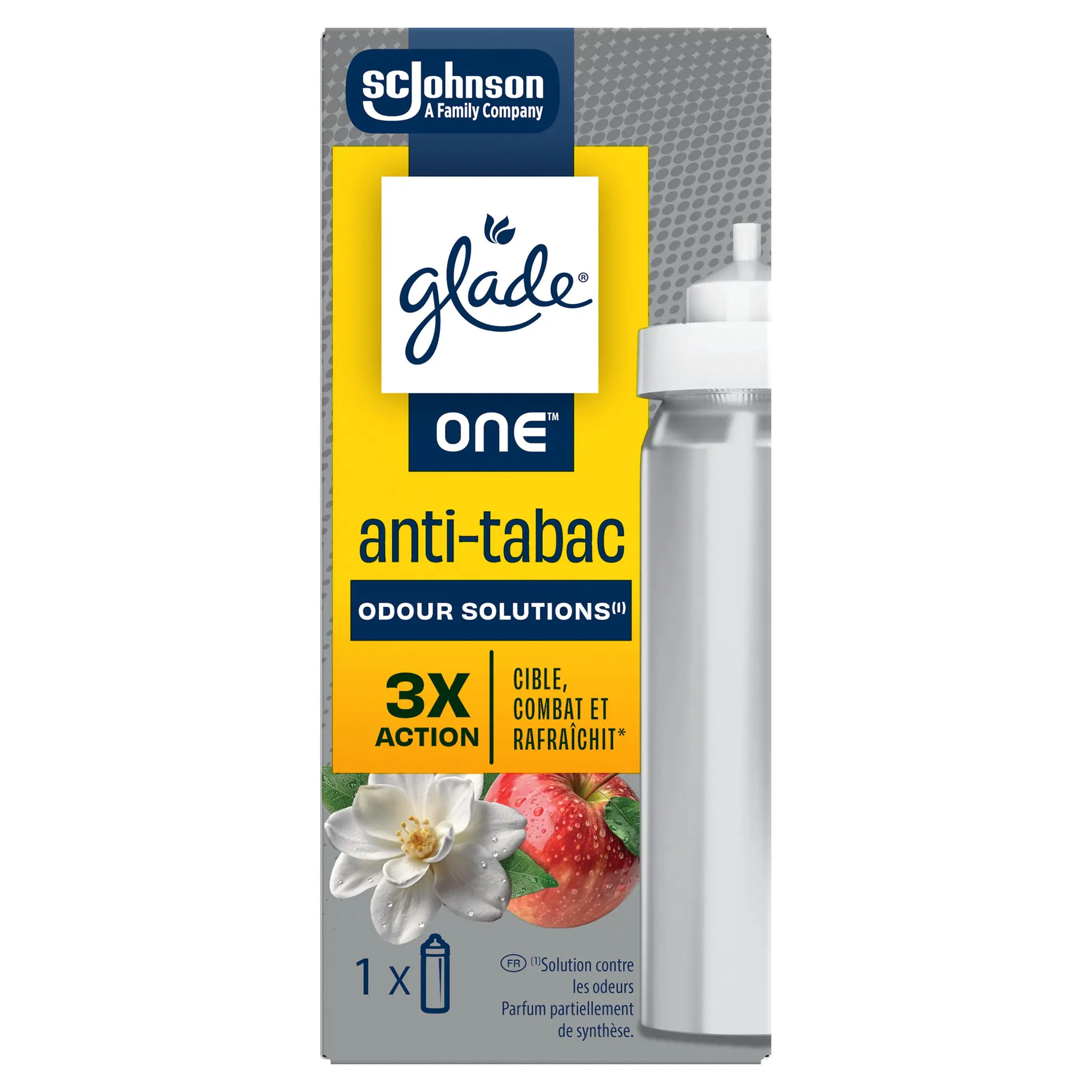 GLADE Recharge désodorisant neutralisateur d'odeur anti-tabac cuisine huiles essentielles
