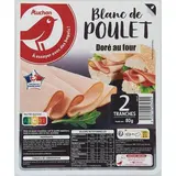 Auchan Blanc de Poulet Doré au Four, 2 tranches - 80g