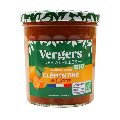 Vergers des Alpilles Confiture Extra de Clémentines Bio, 370g