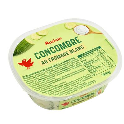Auchan Concombre au fromage blanc, 300g