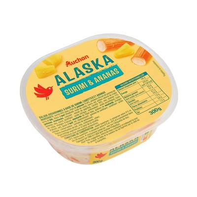 Auchan Salade Alaska au surimi carottes et ananas, 300g