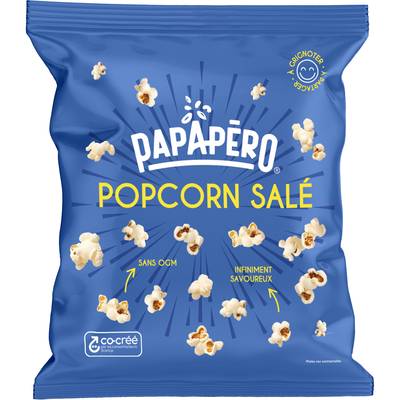 Papapéro Popcorn salé prêt à consommer, 50g