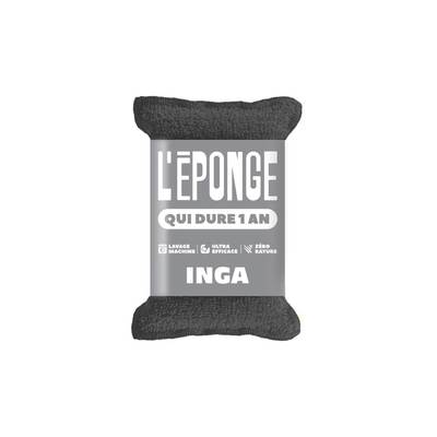 Inga Éponges lavante grise, 1 éponge