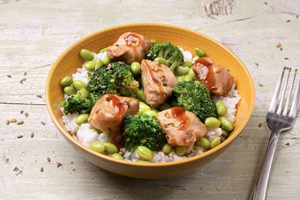 Poulet teriyaki, riz japonais & brocolis, Frichti (390 g)