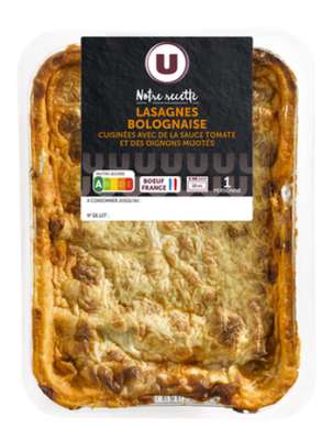 Lasagnes Bolognaise, U (350 g)