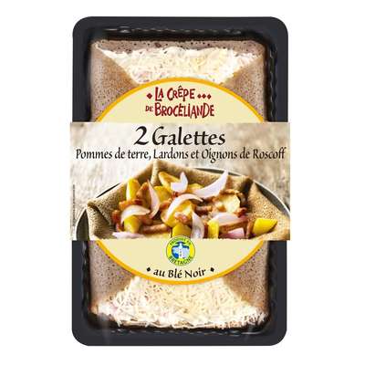 Galettes pommes de terre, lardons et oignons de roscoff, La Crêpe de Brocéliande (x 2, 300 g)