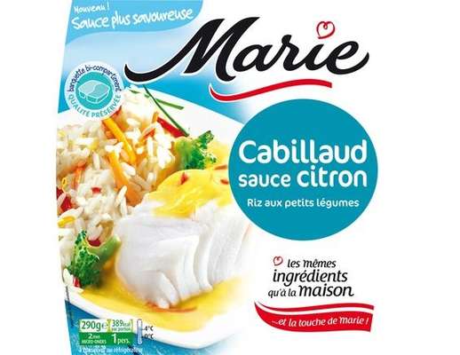 Cabillaud sauce citron riz aux petits légumes, Marie Frais (290 g)