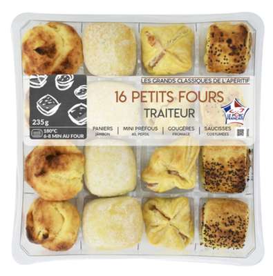 Assortiment de 16 petits fours traiteur, Mix Buffet (235 g)