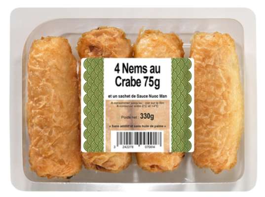 Nems au crabe, Sodebo (4 pièces, 330 g)