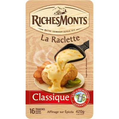 Raclette classique, RichesMonts (16 tranches, 420 g)