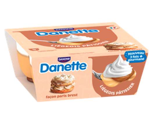 Liégeois façon Paris Brest, Danette  (4 x 90 g)