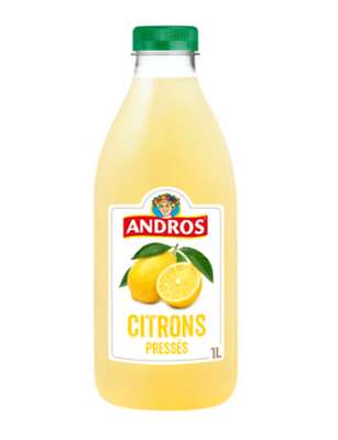 Jus de citrons pressés frais, Andros (1 L)