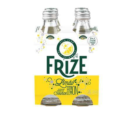 Eau gazeuse aromatisée citron, Frize (4 x 25 cl)