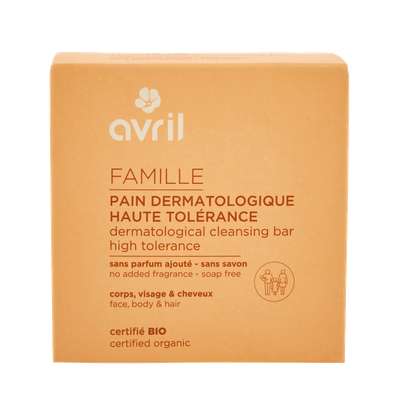 Pain dermatologique haute tolérence certifié BIO, Avril (110 g)