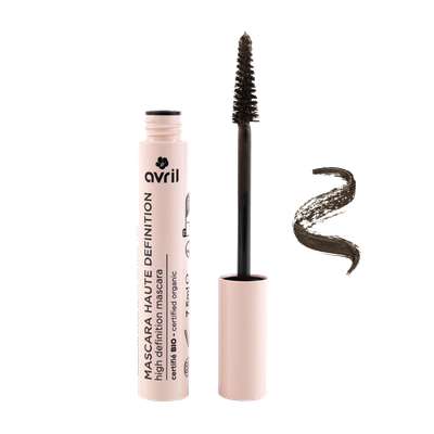 Mascara haute définition marron certifié BIO, Avril (7,5 ml)