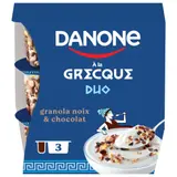 Yaourts à la Grecque Duo Granola Noix et Chocolat Noir DANONE