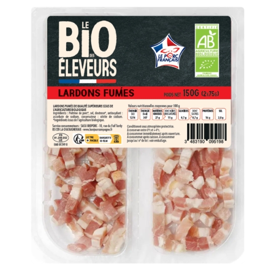 Lardons Fumés Bio LE BIO DES ELEVEURS
