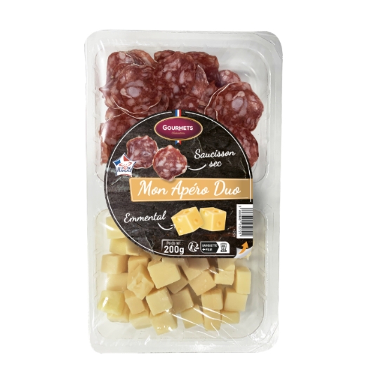 Duo Apéro Dés d'Emmental et Saucisse Sèche GOURMETS CHARCUTIERS