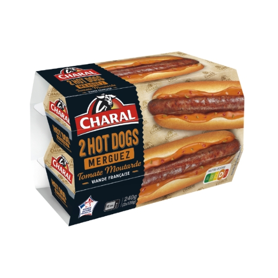 Hot Dog Merguez Tomate Moutarde CHARAL