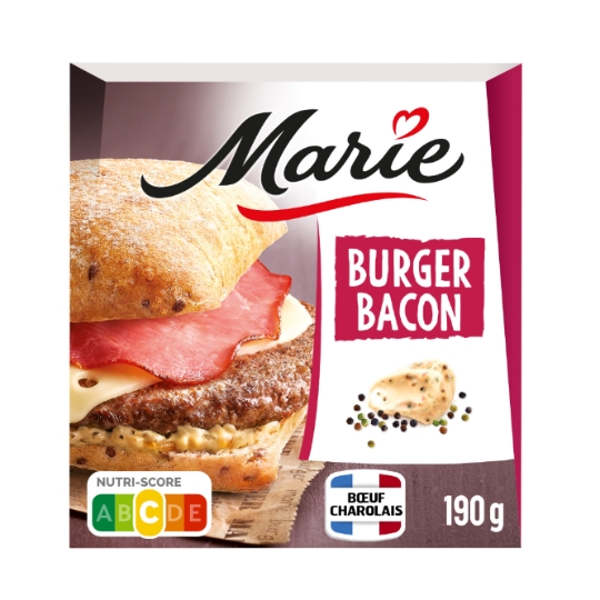 Burger  bacon bœuf charolais emmental MARIE
