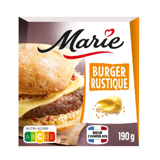 Burger rustique bœuf charolais emmental MARIE