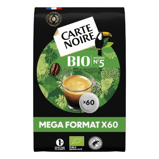Café Dosettes Intensité 5 100% Arabica Bio Compatible Senseo CARTE NOIRE