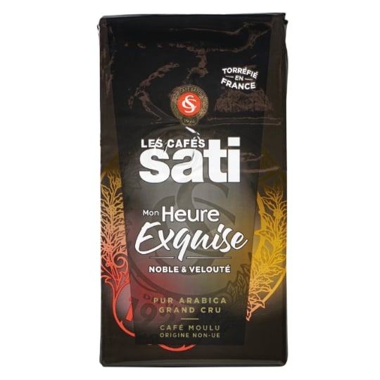 Café Moulu Pur Arabica Grand Cru Noble Velouté Acidulé Origine Non UE Torréfié en France SATI