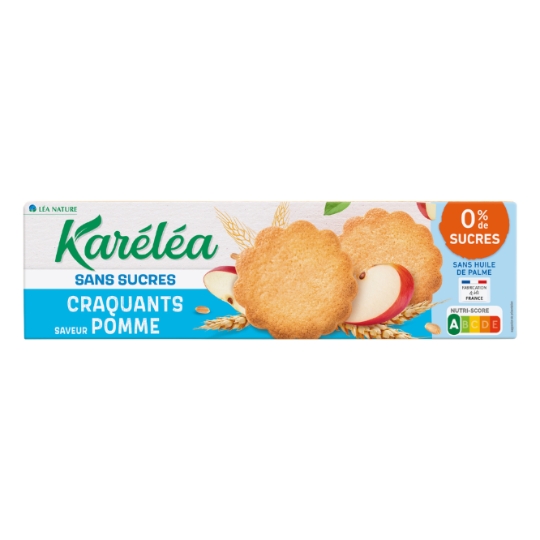 Biscuits Sans Sucres Craquants saveur Pomme KARELEA