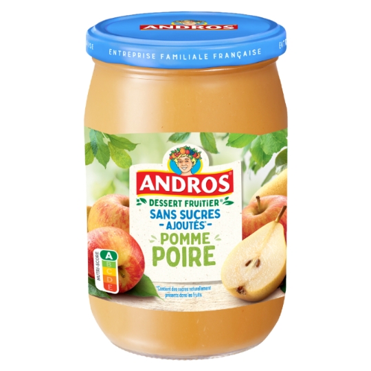 Dessert Fruitier Sans Sucres Ajoutés Pomme Poire ANDROS