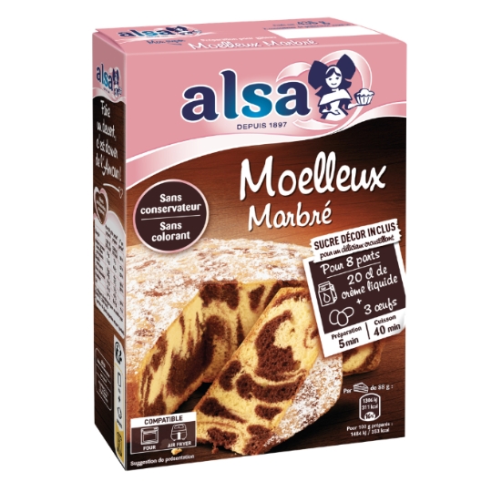 Préparation Gâteau Moelleux Marbré ALSA