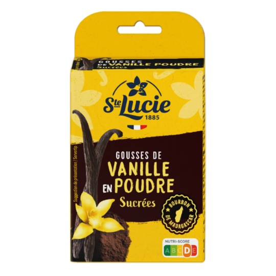 Gousses de vanille en poudre sucrée boisée épicée SAINTE LUCIE
